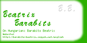 beatrix barabits business card